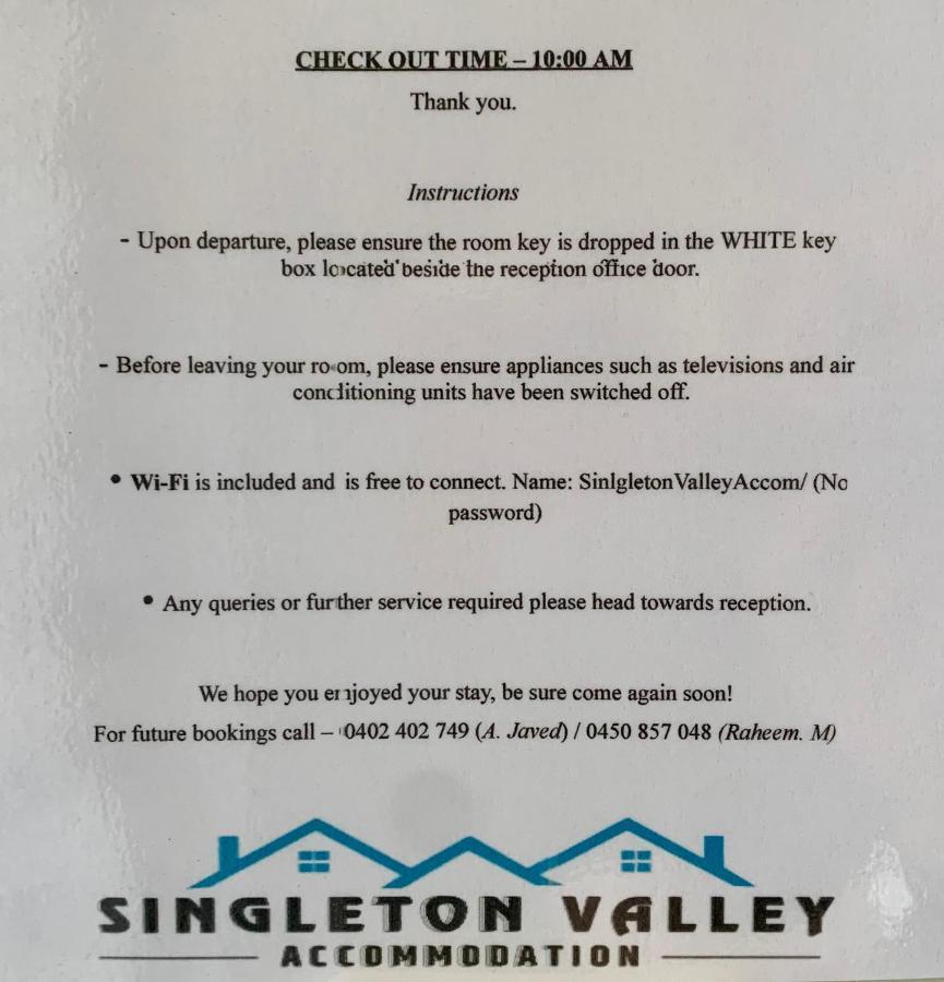 Singleton Valley Accommodation Exteriör bild